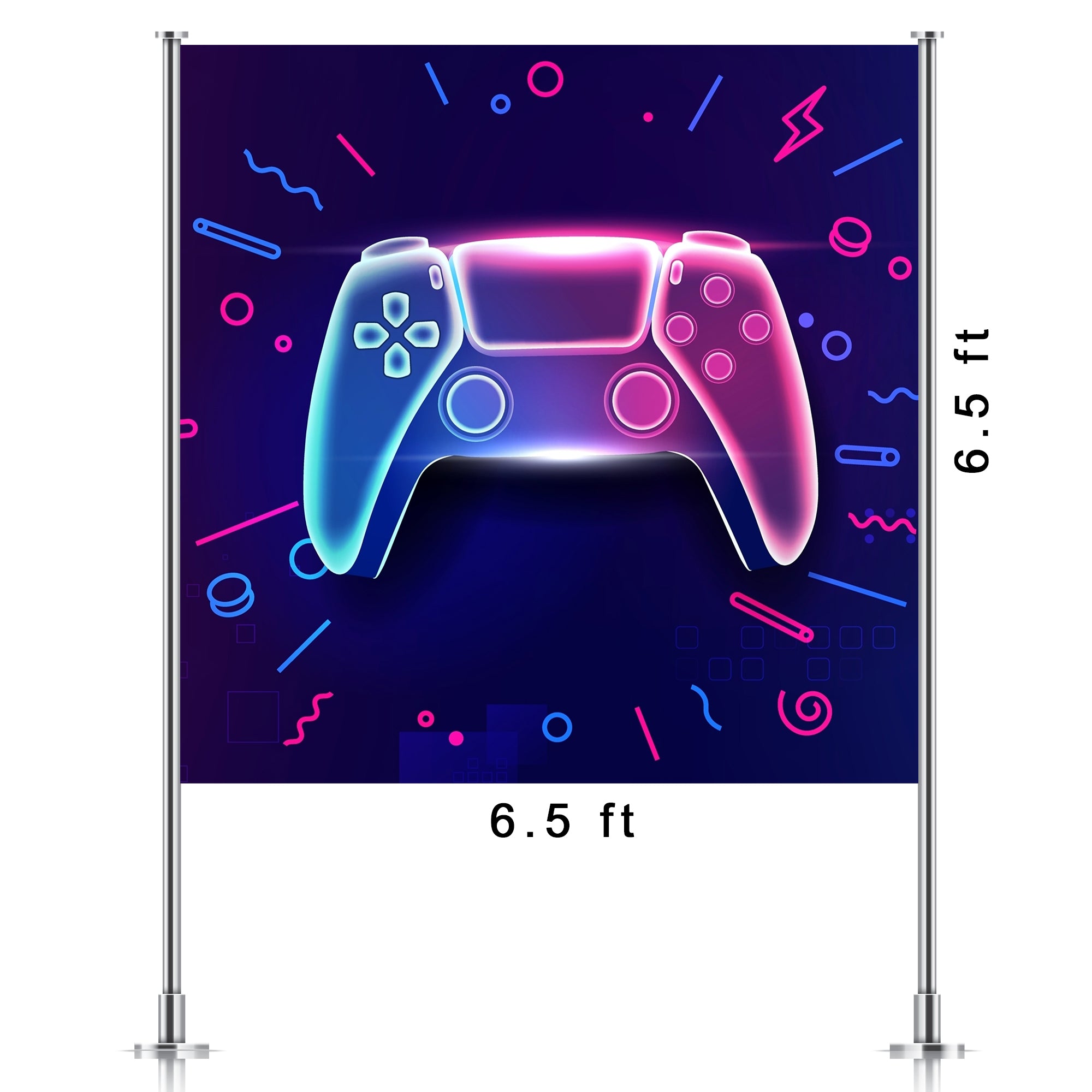 Neon Gaming Backdrop
