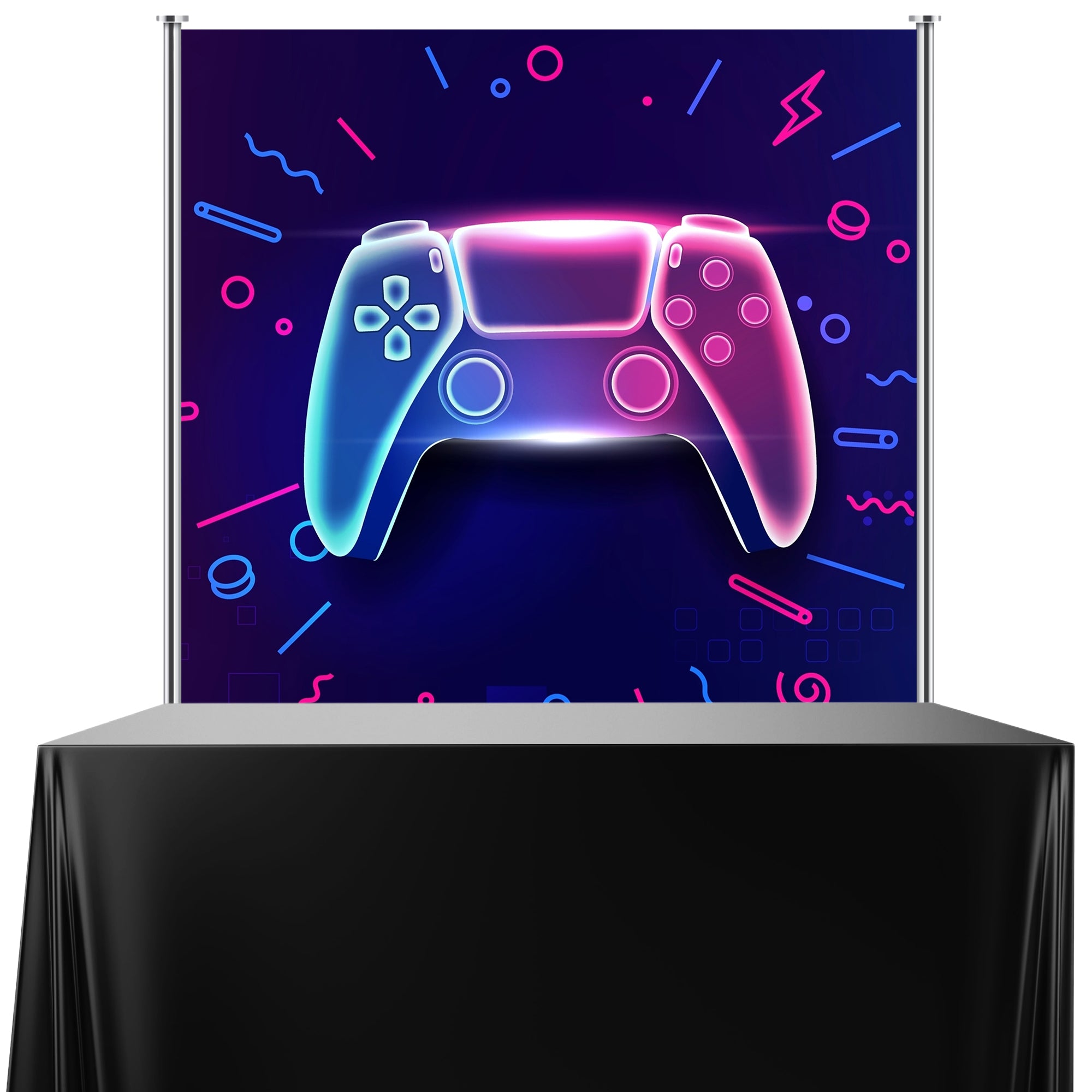 Neon Gaming Backdrop