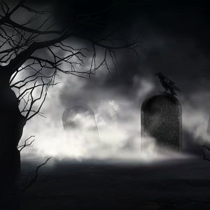 Spooky Graveyard Backdrop