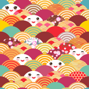 Japanese Kawaii Fan Backdrop