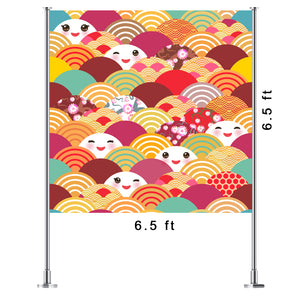 Japanese Kawaii Fan Backdrop