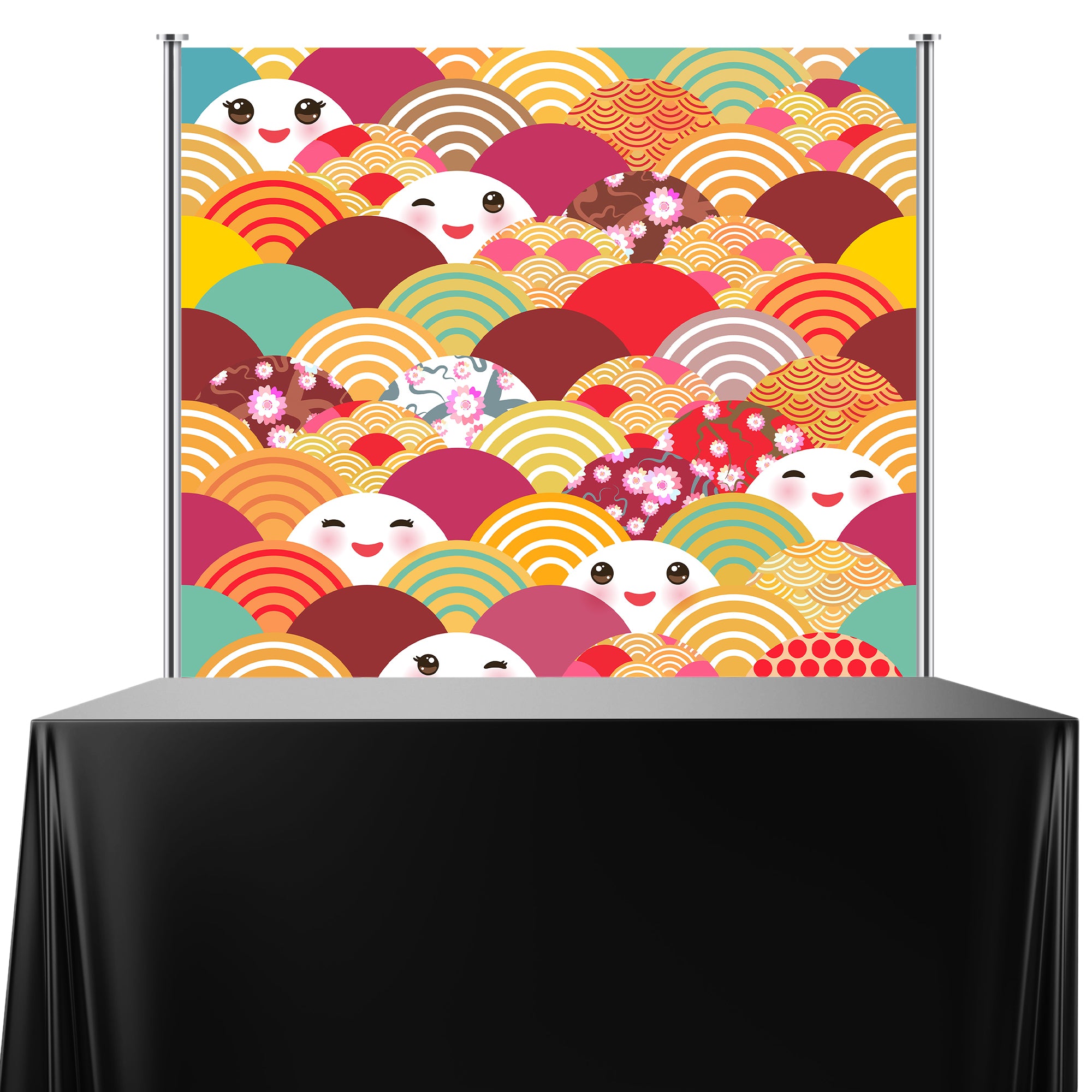Japanese Kawaii Fan Backdrop