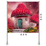 Red Mushroom Fairy House Backdrop