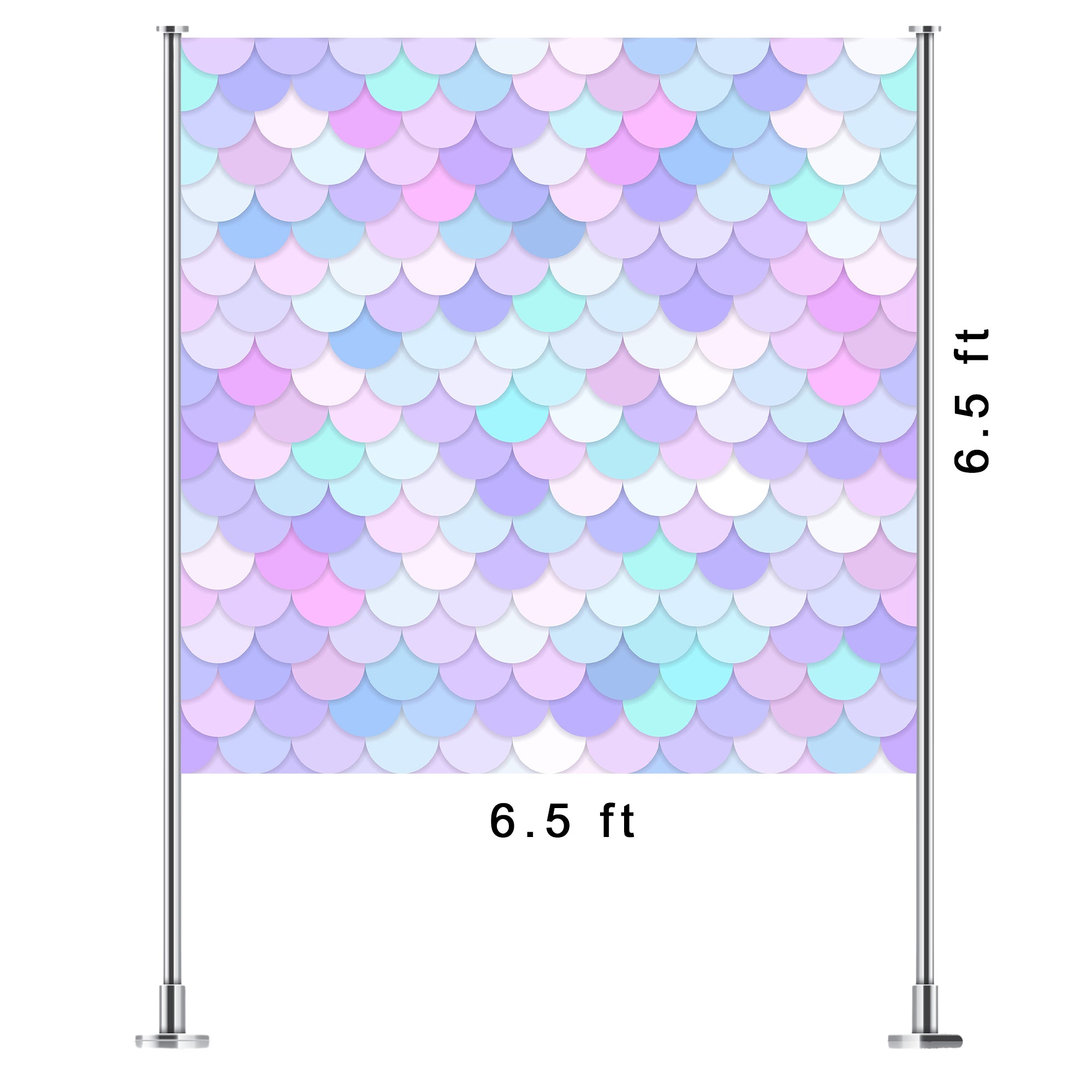 Pastel Mermaid Scales Backdrop