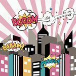 Pink Super Hero Backdrop