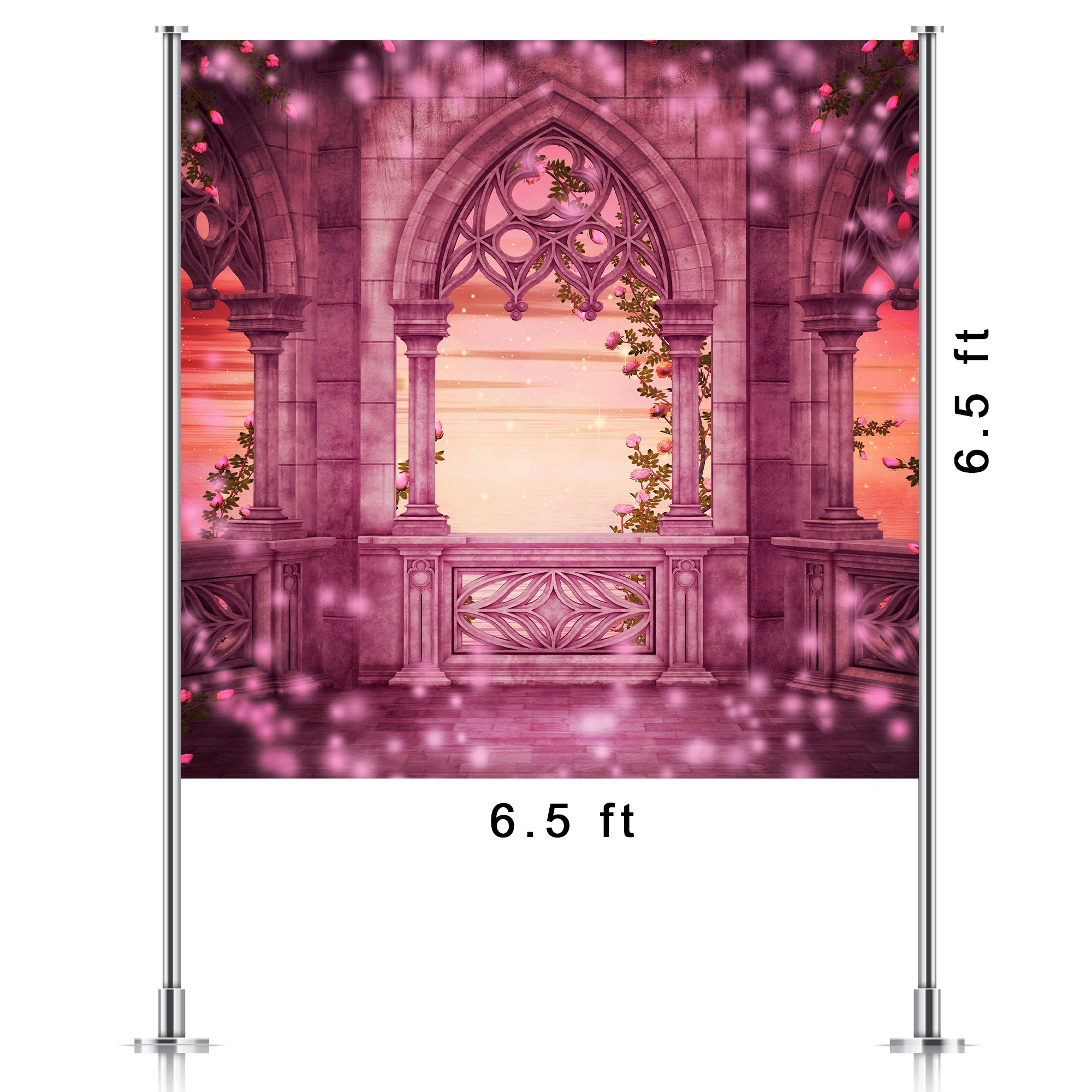 Princess Castle Balcony Backdrop