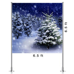 Snowy Christmas Tree Backdrop