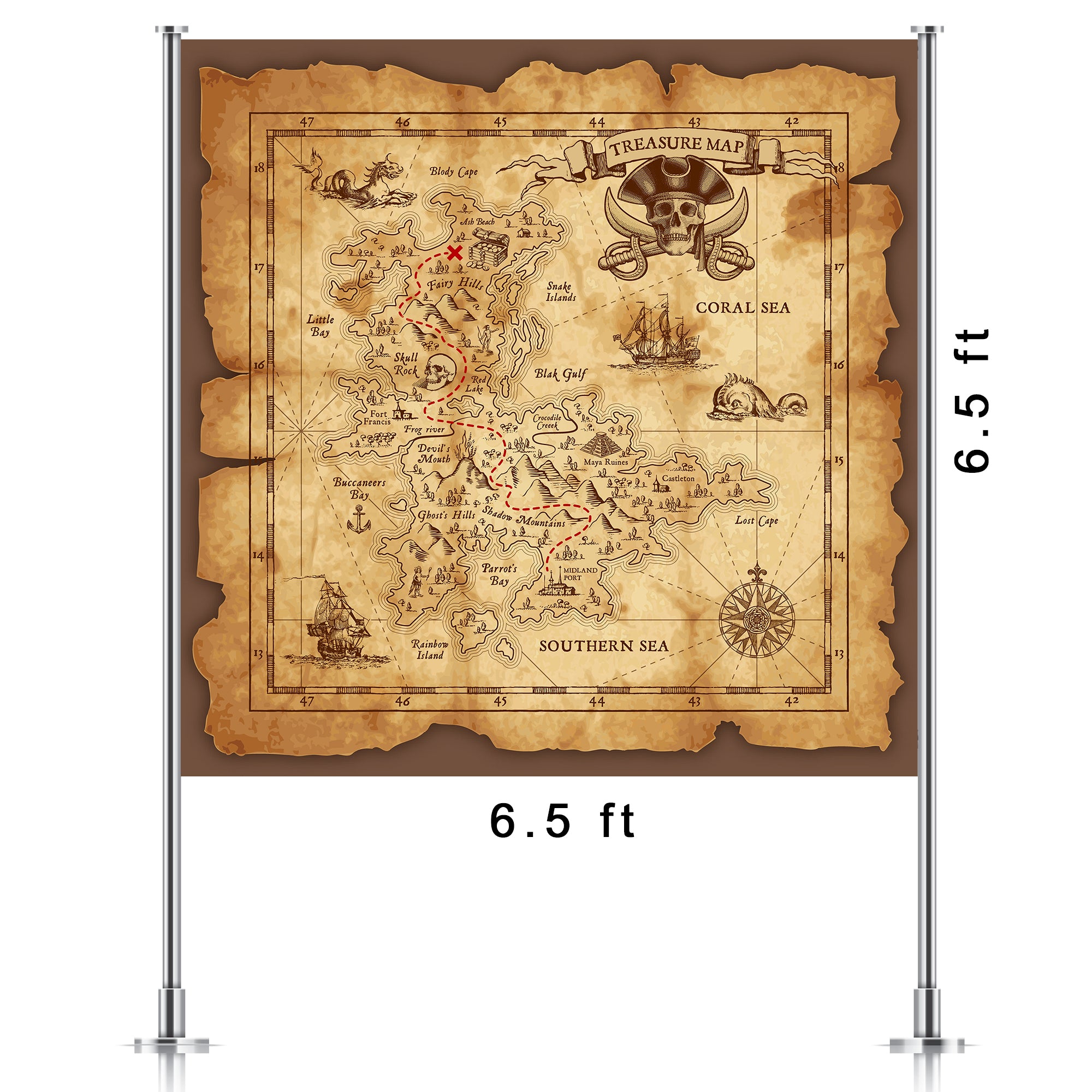 Treasure Map Backdrop