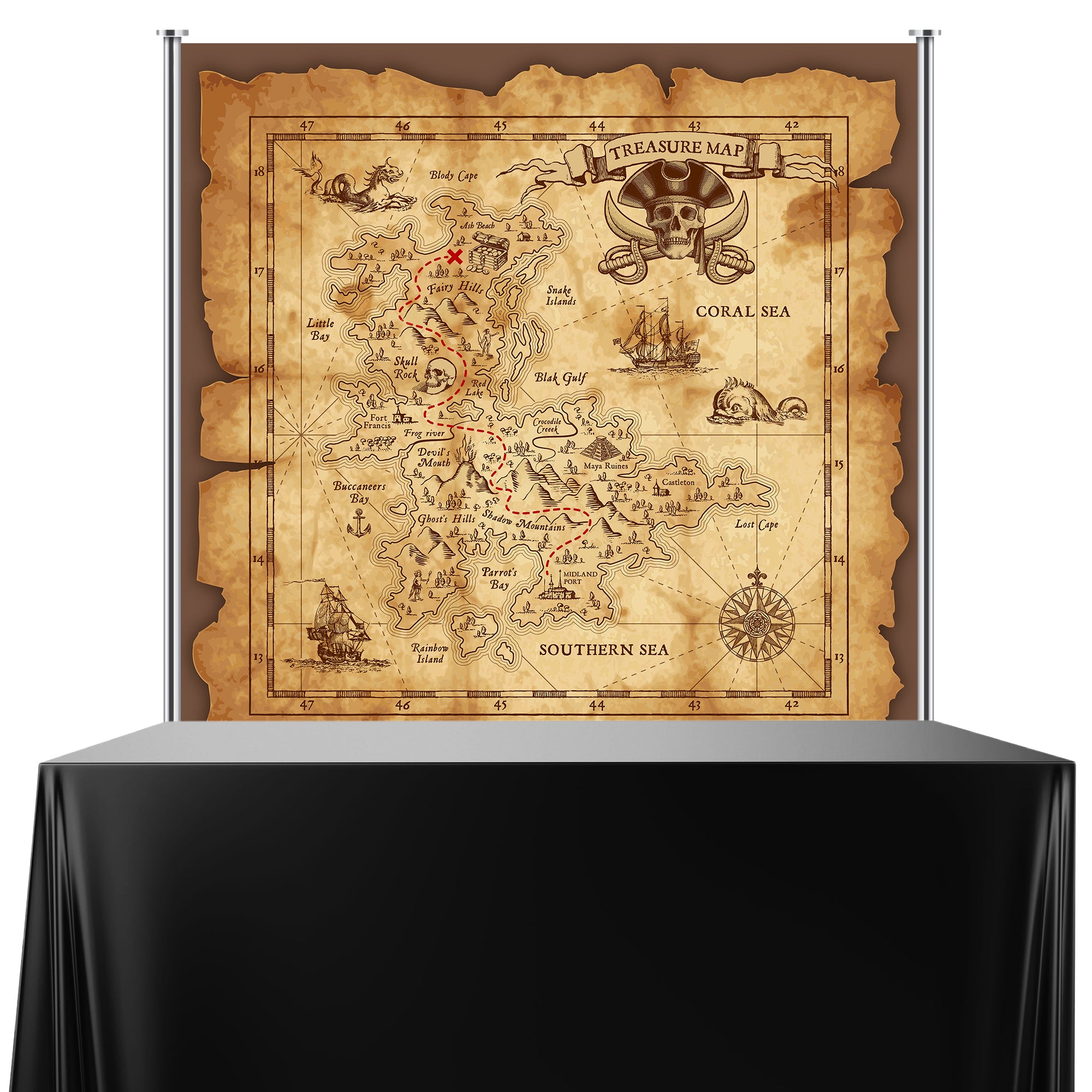 Treasure Map Backdrop