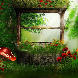 Fairy Wishing Well Backdrop